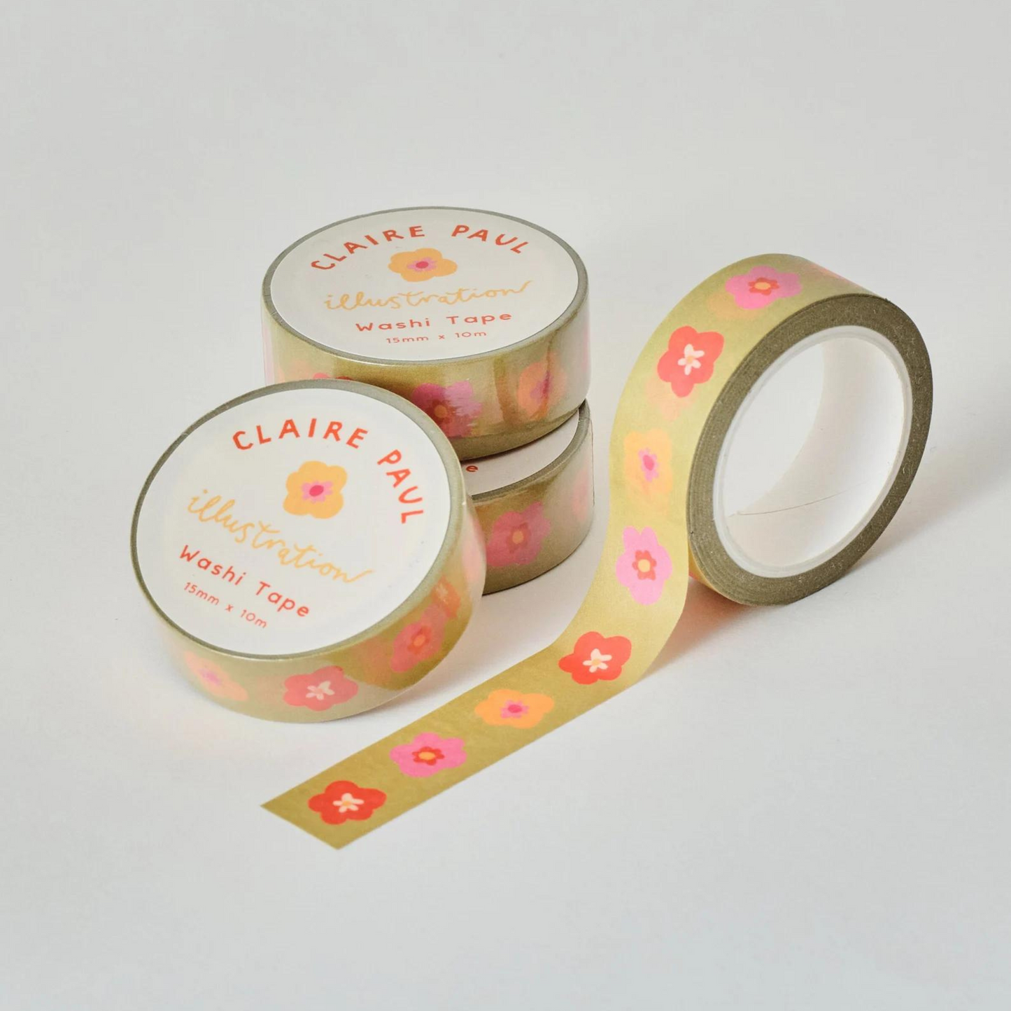 Green Florals Washi Tape