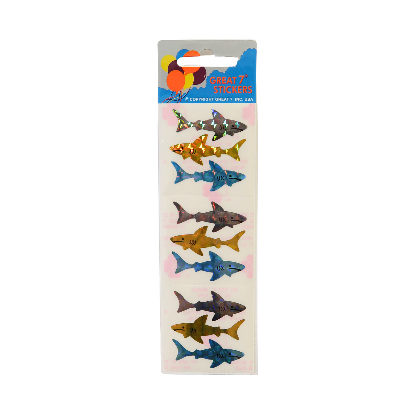 Prismatic Funky Shark Stickers