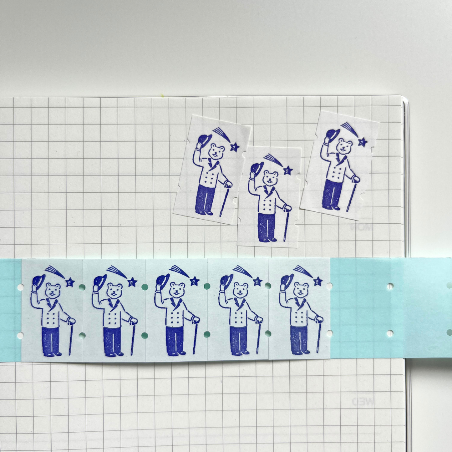 Blue Bear Sticker Labels