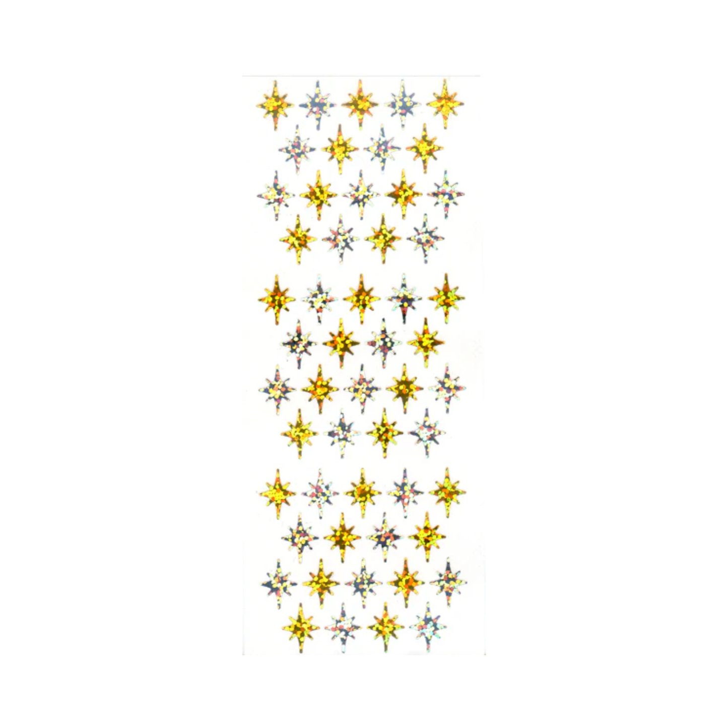 Gold & Silver Starbursts Sticker Sheet