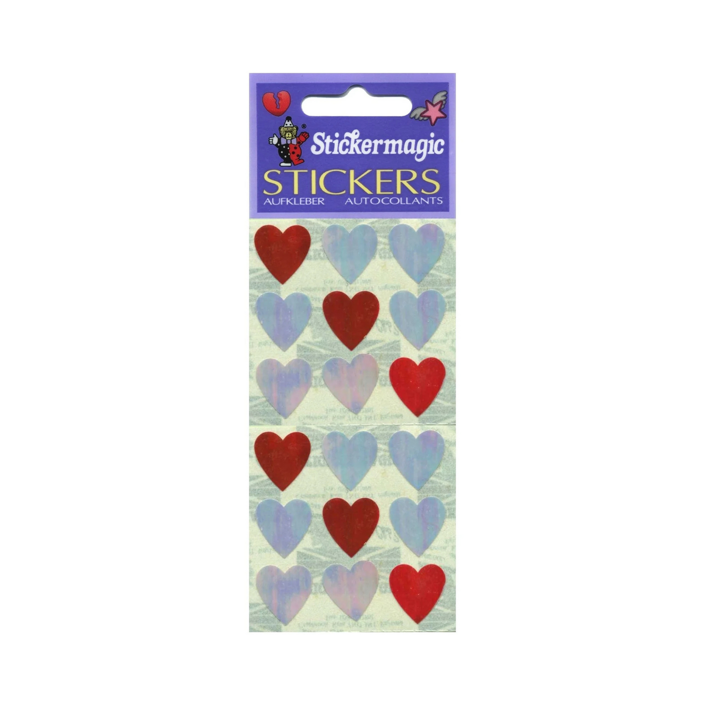 Pearlie Pink Heart Stickers