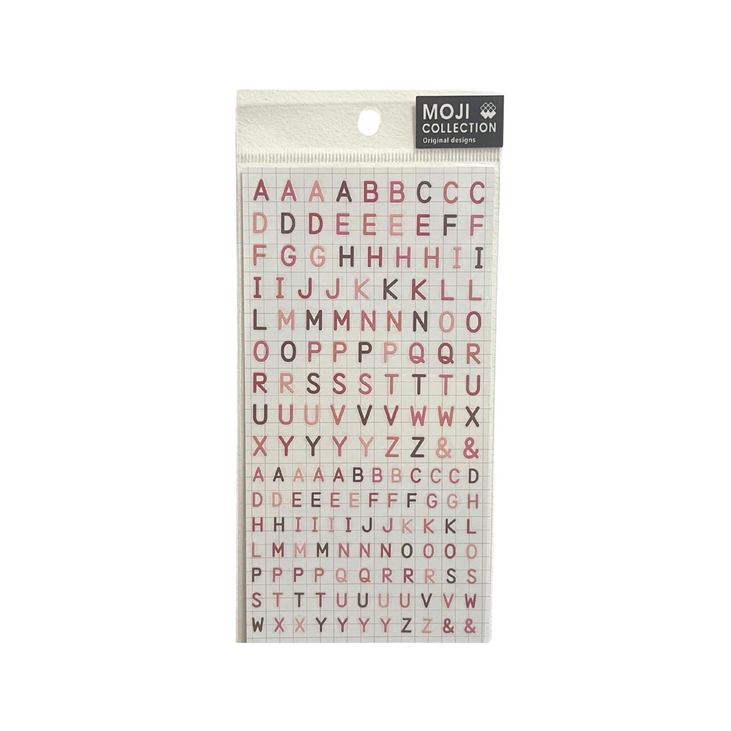 Pink Alphabet Sticker Sheet