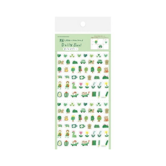 Green Mini Icons Sticker Sheet