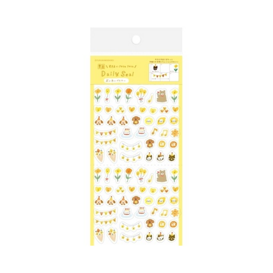 Yellow Mini Icons Sticker Sheet