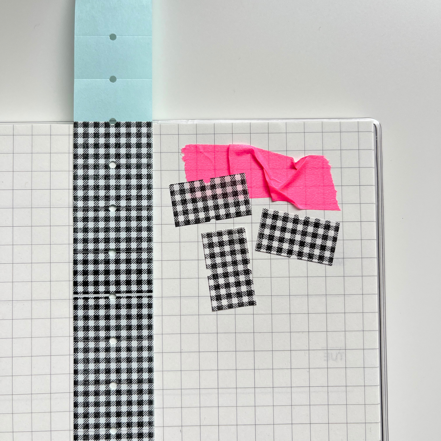 Black Gingham Sticker Labels