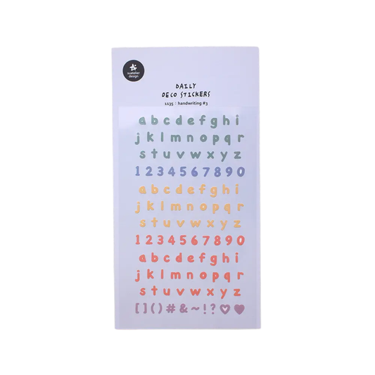 Colourful Alphabet Sticker Sheet (lowercase)