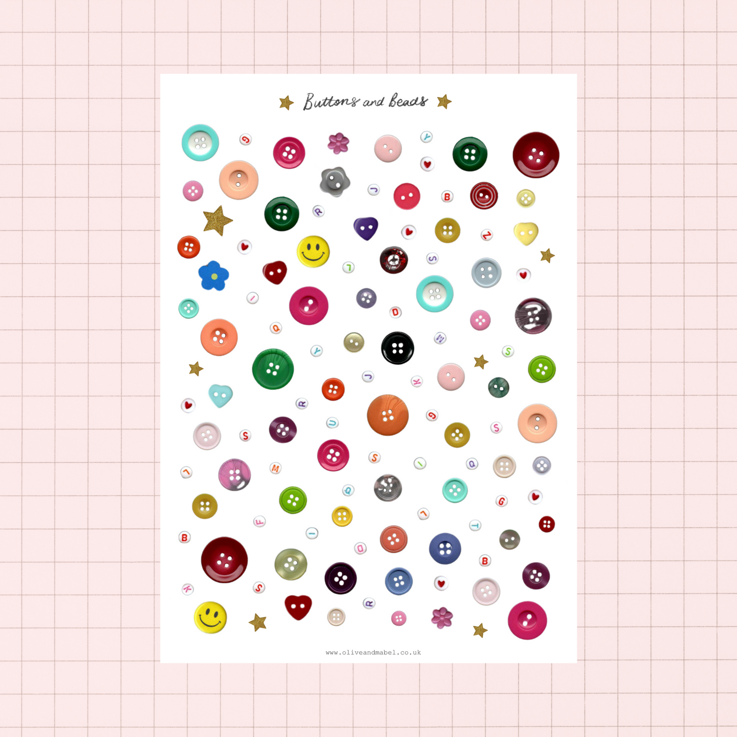 Buttons & Beads Sticker Sheet