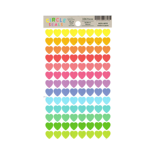 Rainbow Hearts Sticker Sheet