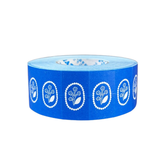 Blue Flower Stamp Sticker Labels