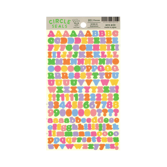 Pastel Brights Alphabet Sticker Sheet