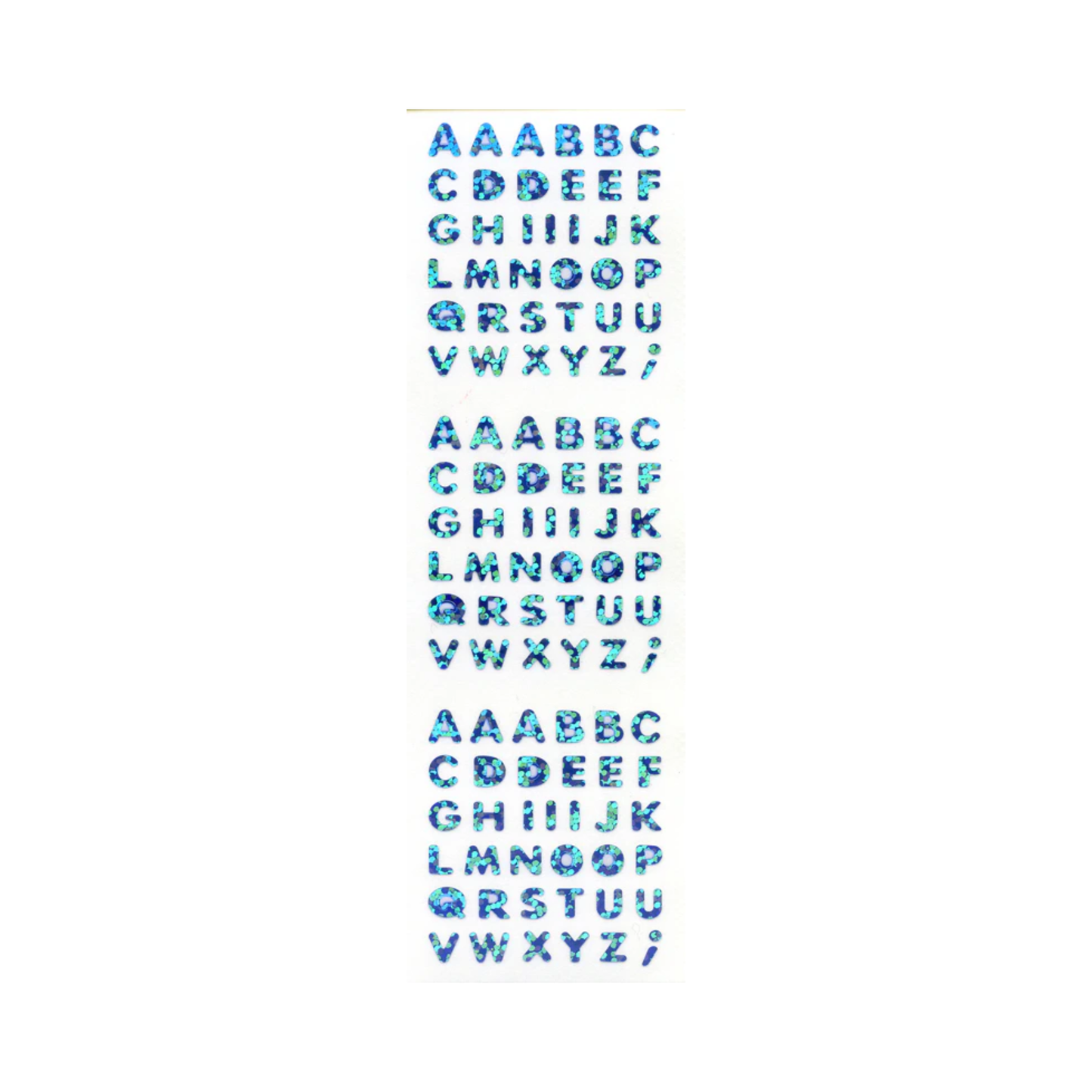 Blue Sparkle Alphabet