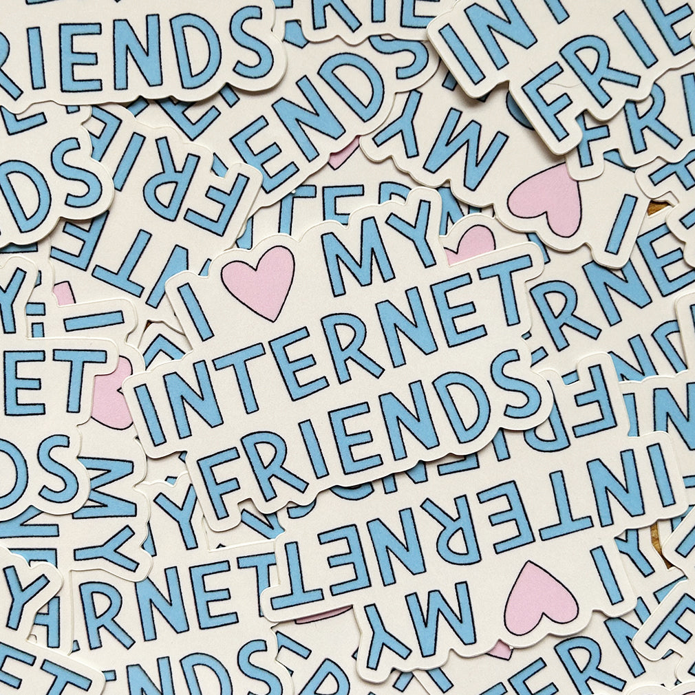 I <3 My Internet Friends Sticker