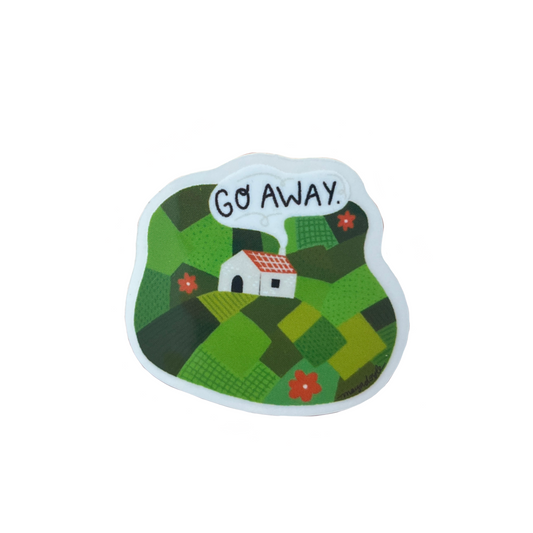Go Away Clear Sticker