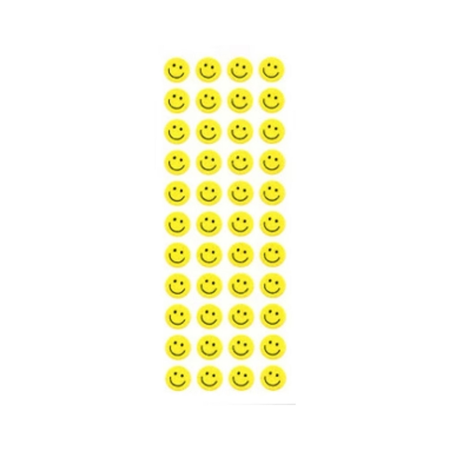 Glitter Yellow Smiles Sticker Sheet