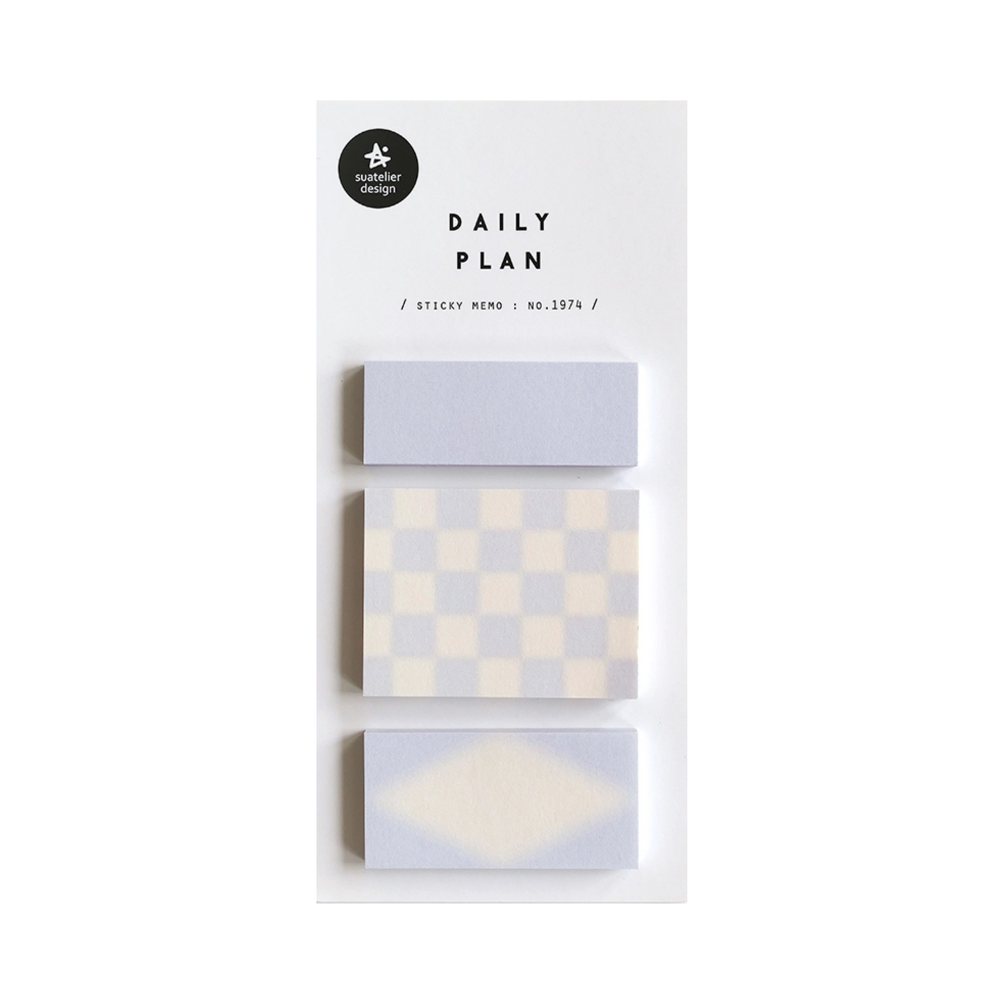 Blue Checkered Sticky Notes