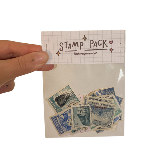 Blue Coloured Vintage Stamps