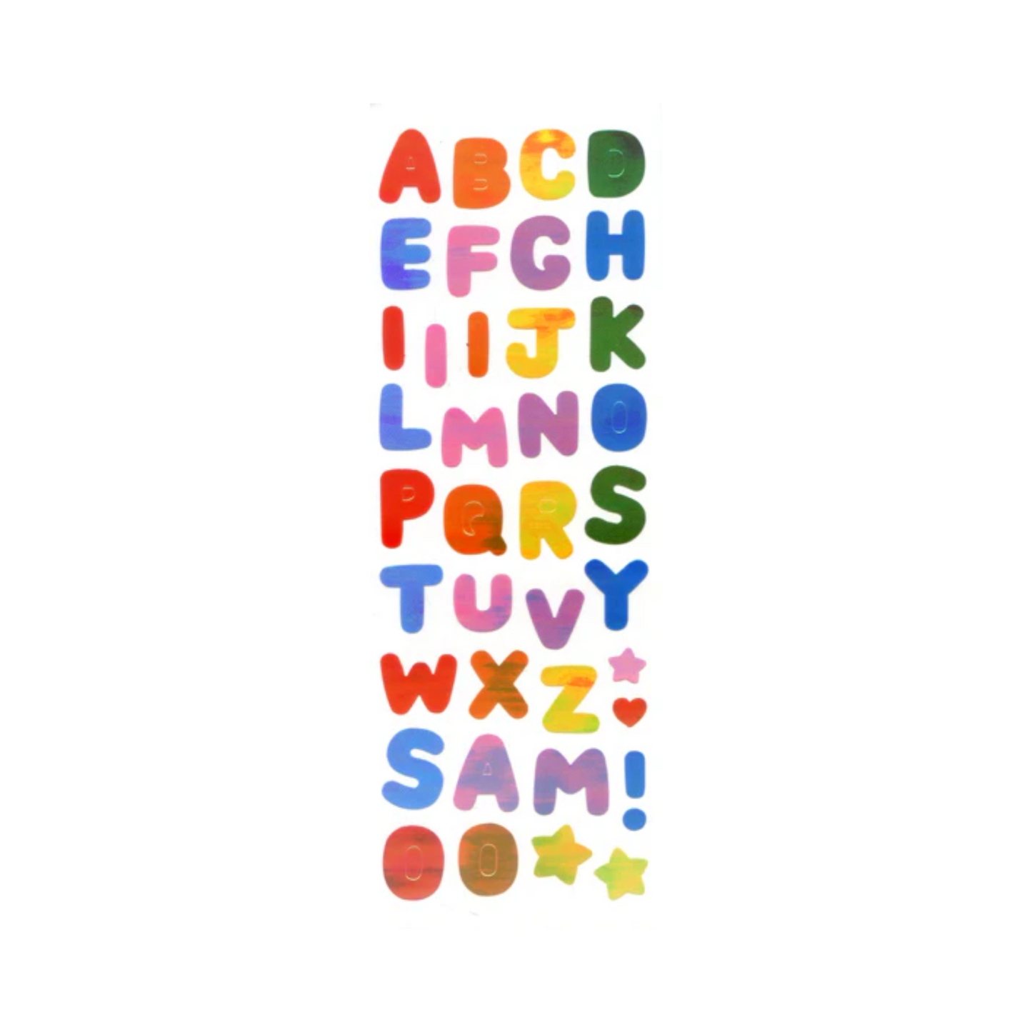 Pearlie Alphabet Sticker Sheet