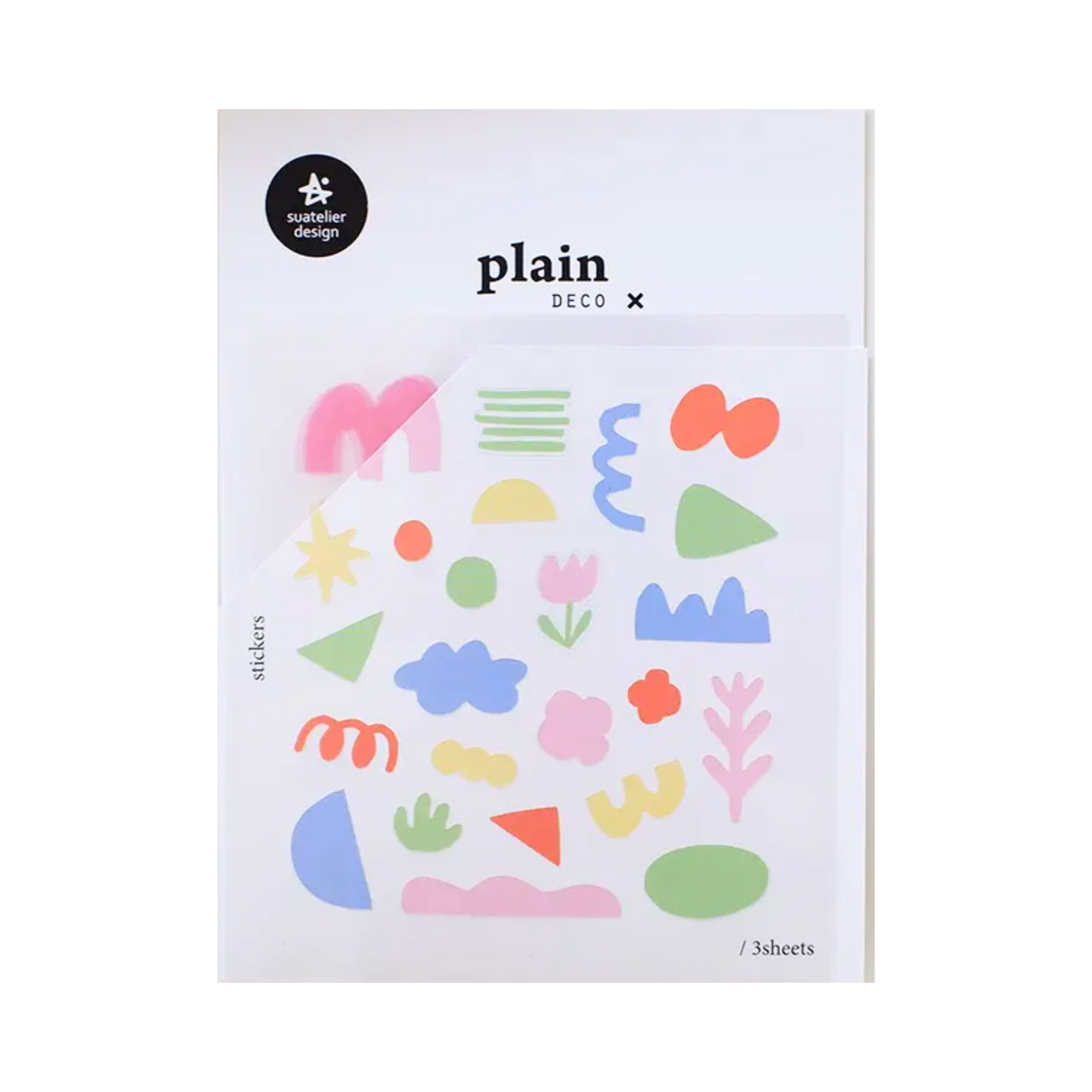 Bright Transparent Shapes Sticker Sheet