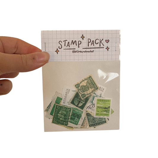 Green Coloured Vintage Stamps