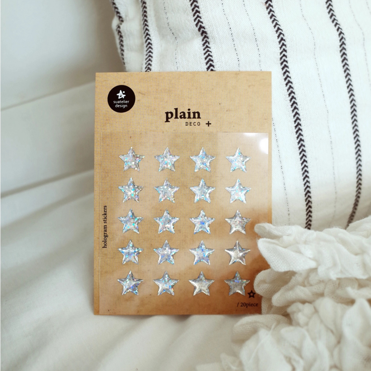 Holo Glitter Puffy Stars Sticker Sheet