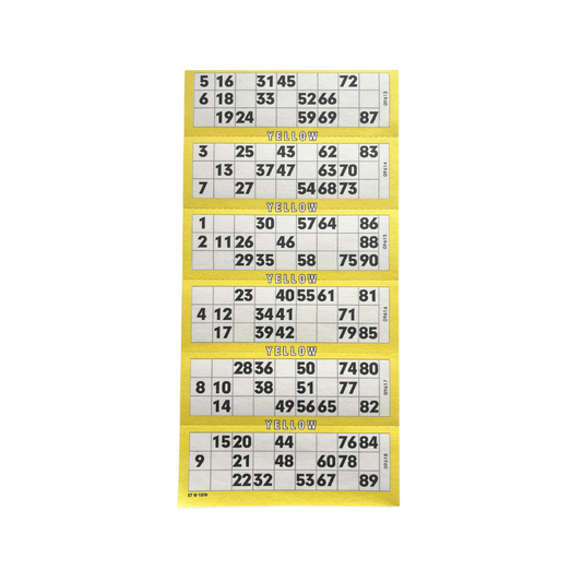 Yellow Bingo Sheet