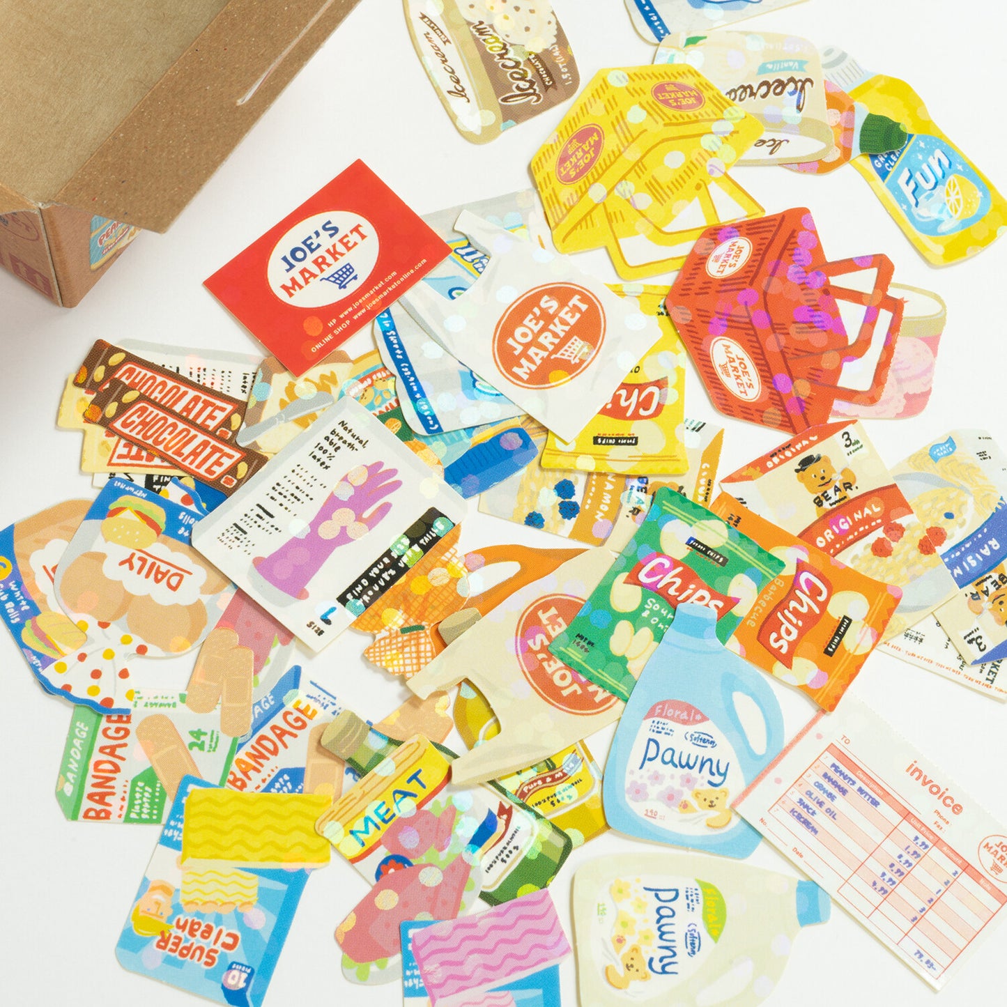 Mini Shopping Box Stickers