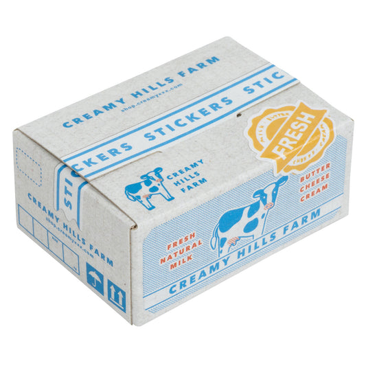 Mini Milk Farm Box Stickers