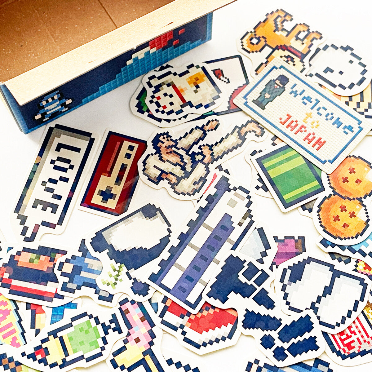 Japanese Pixels Sticker Box