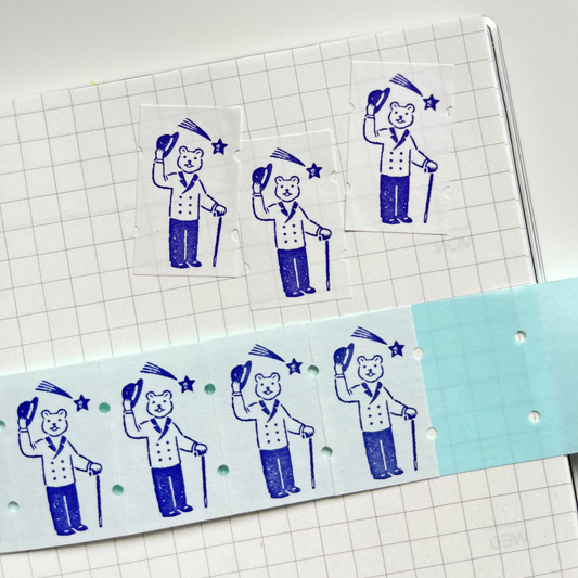 Blue Bear Sticker Labels