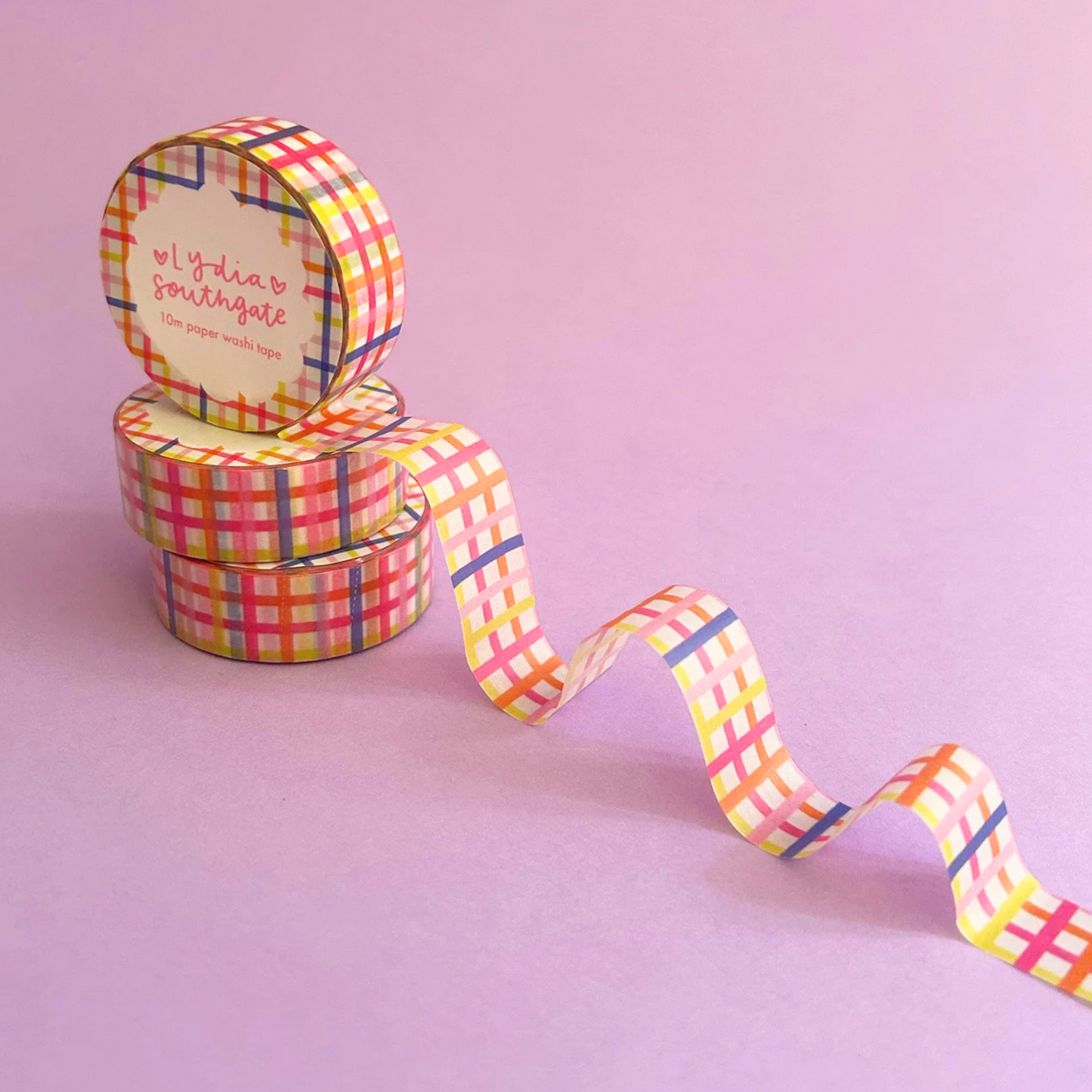 Multicoloured Gingham Washi Tape