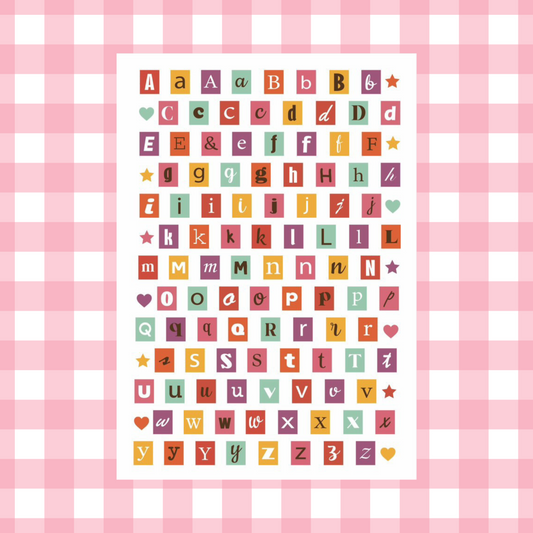 Journal Alphabet Sticker Sheet