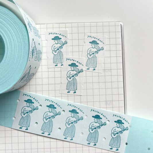 Musical Lady Sticker Labels