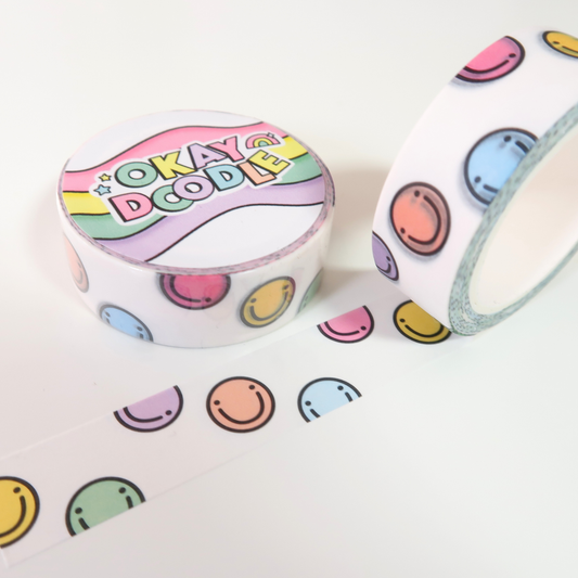 Colourful Faces Washi Tape