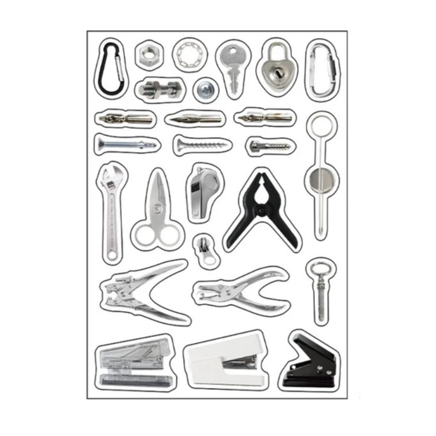 Silver Tools Sticker Sheet