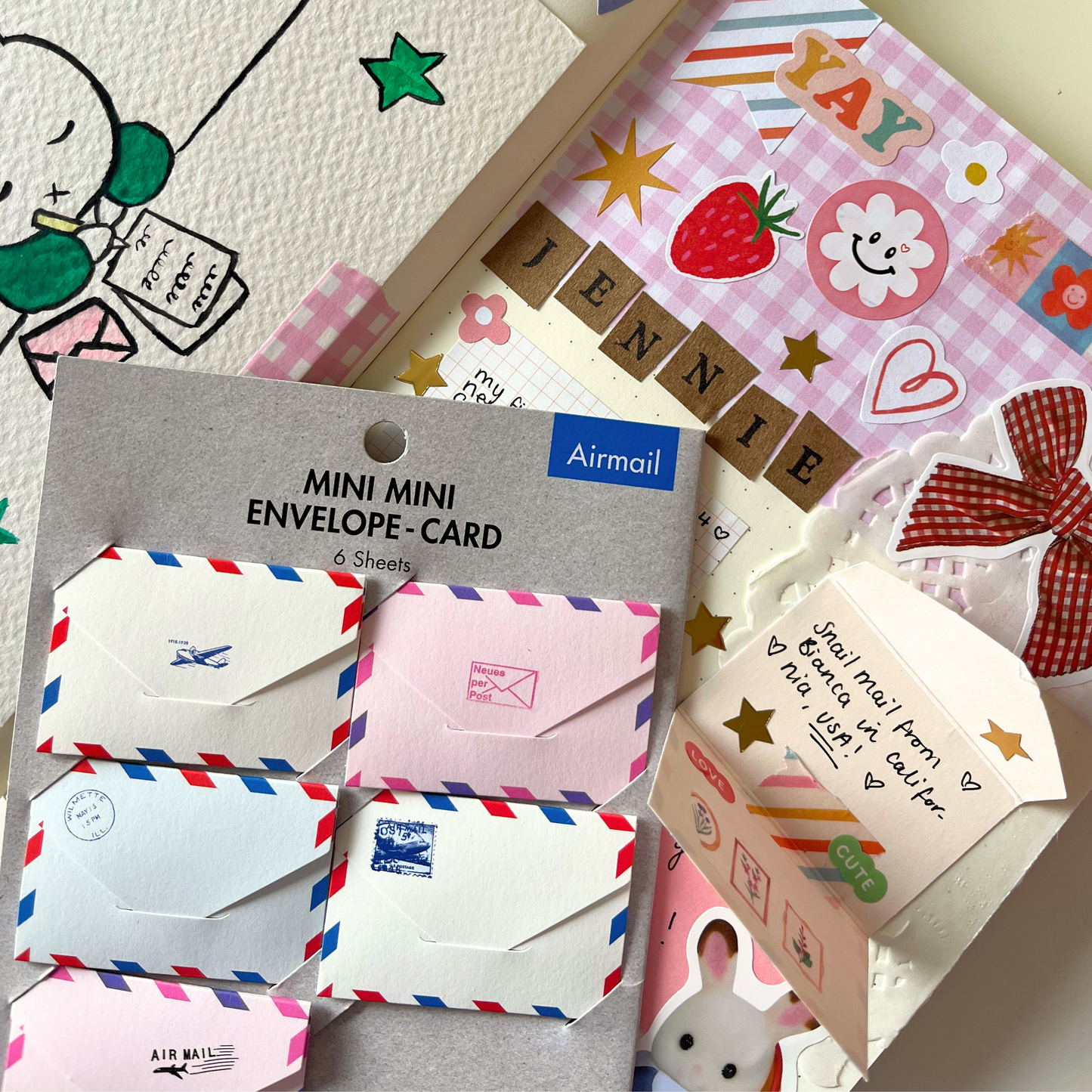 Mini Airmail Envelope Cards