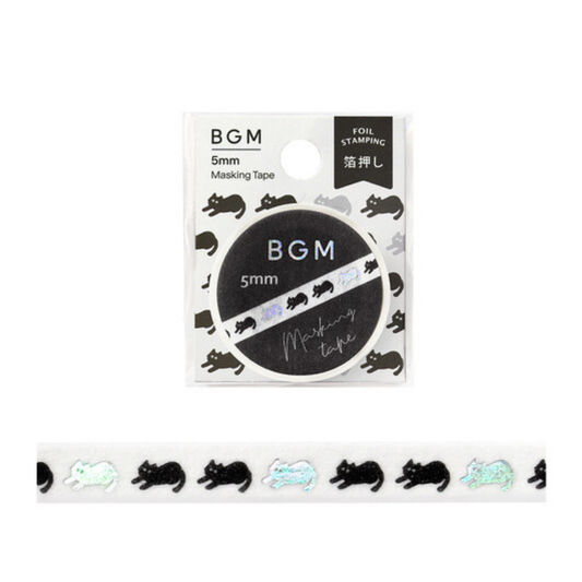 Tiny Black Cats Washi Tape