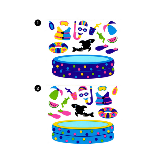 Pool Party Stickers (2 designs)
