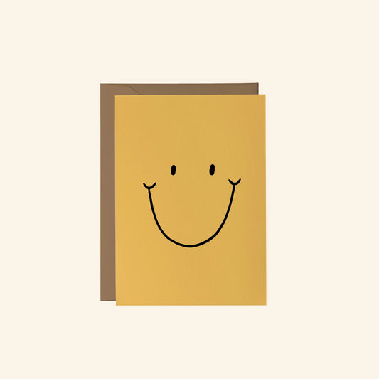 Yellow Happy Face Card