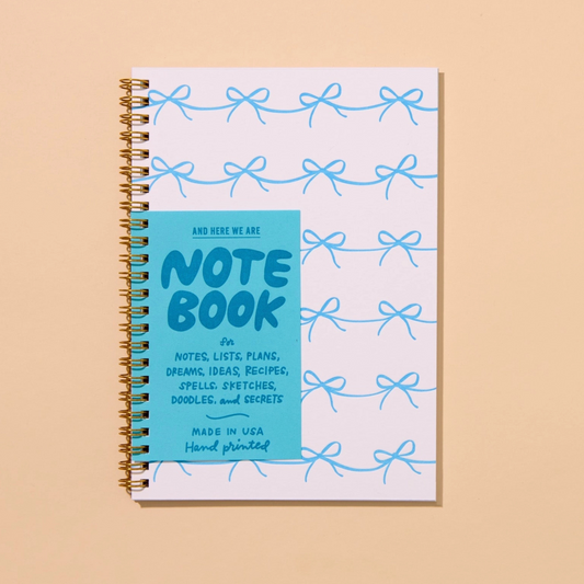 Blue Bows Spiral Notebook