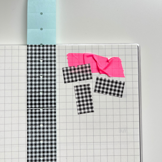 Black Gingham Sticker Labels