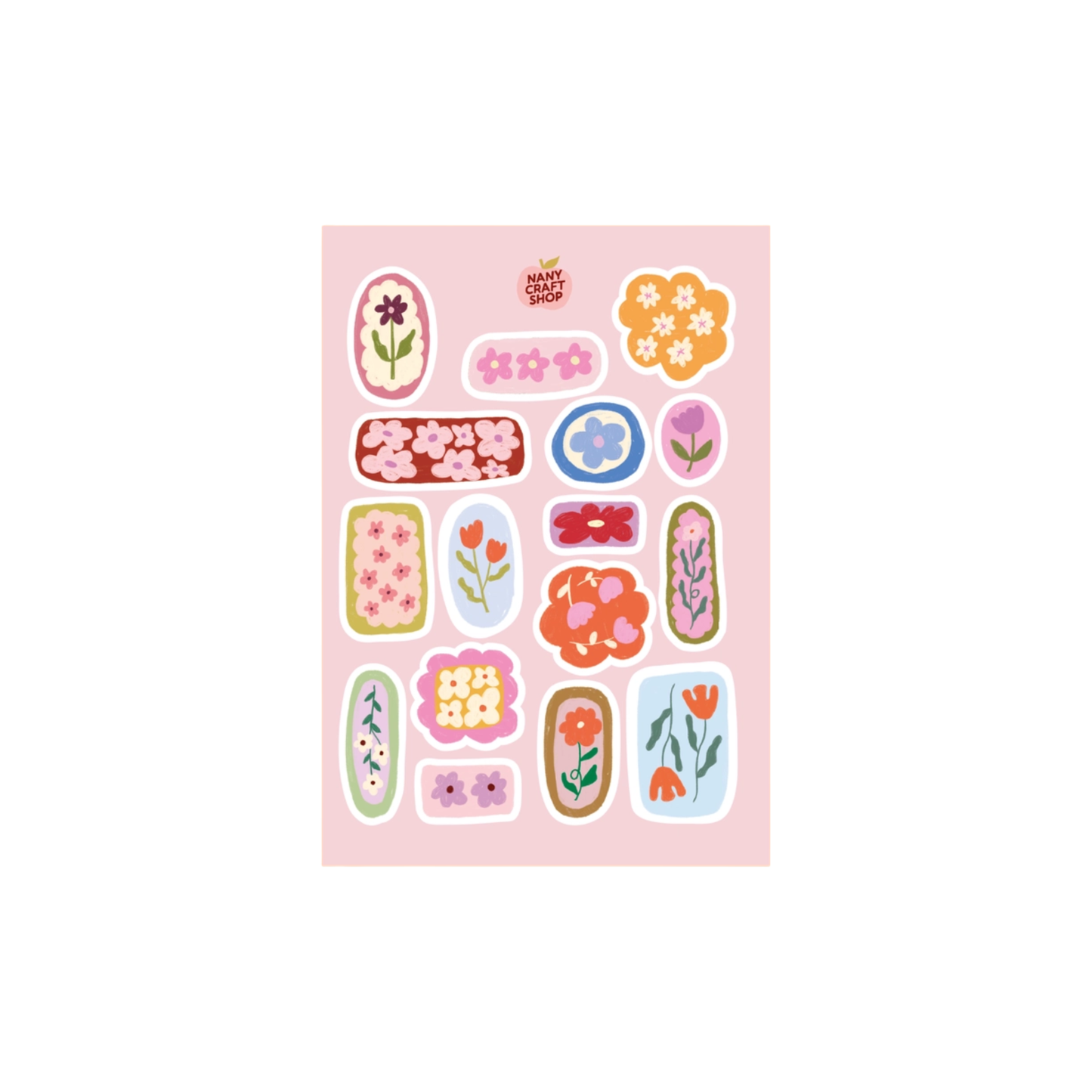 Flowers A6 Sticker Sheet