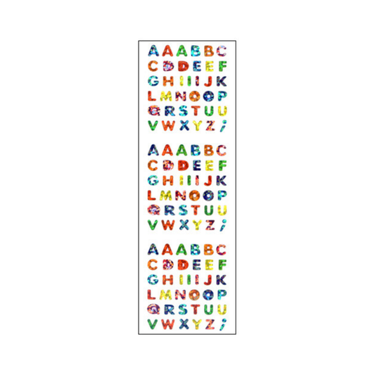 Sparkle Alphabet Sticker Sheet