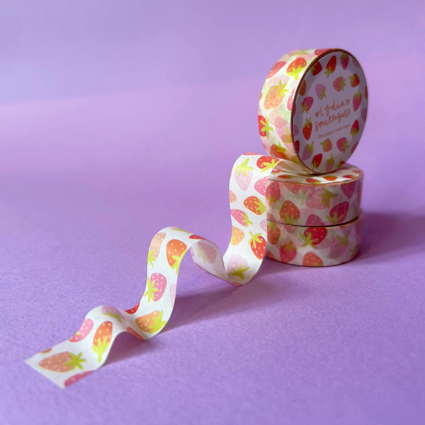 Multi Strawberry Print Washi Tape