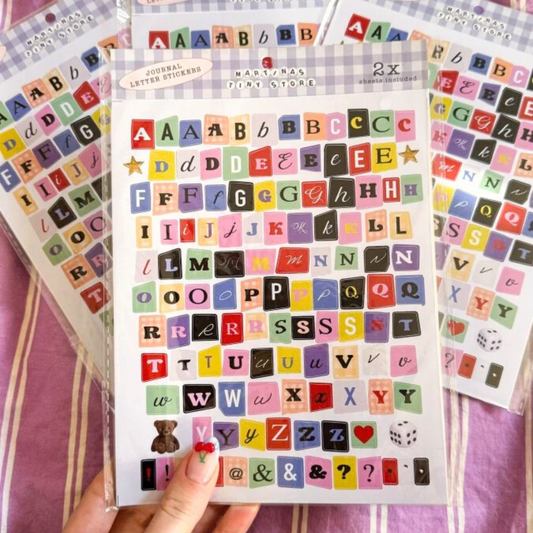 *SECONDS* Letter Stickers! Sticker Sheet
