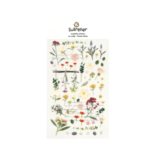 Pressed Flower Sticker Sheet