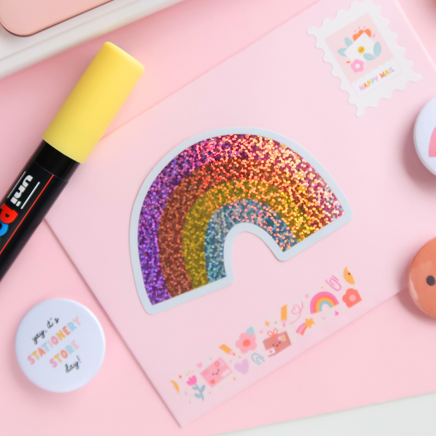 Rainbow Glitter Sticker