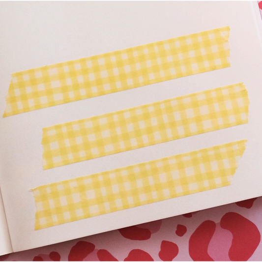 Yellow Gingham Washi Tape