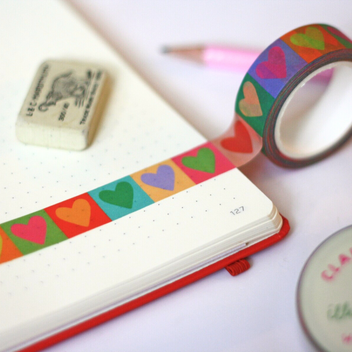 Colourful Hearts Washi Tape