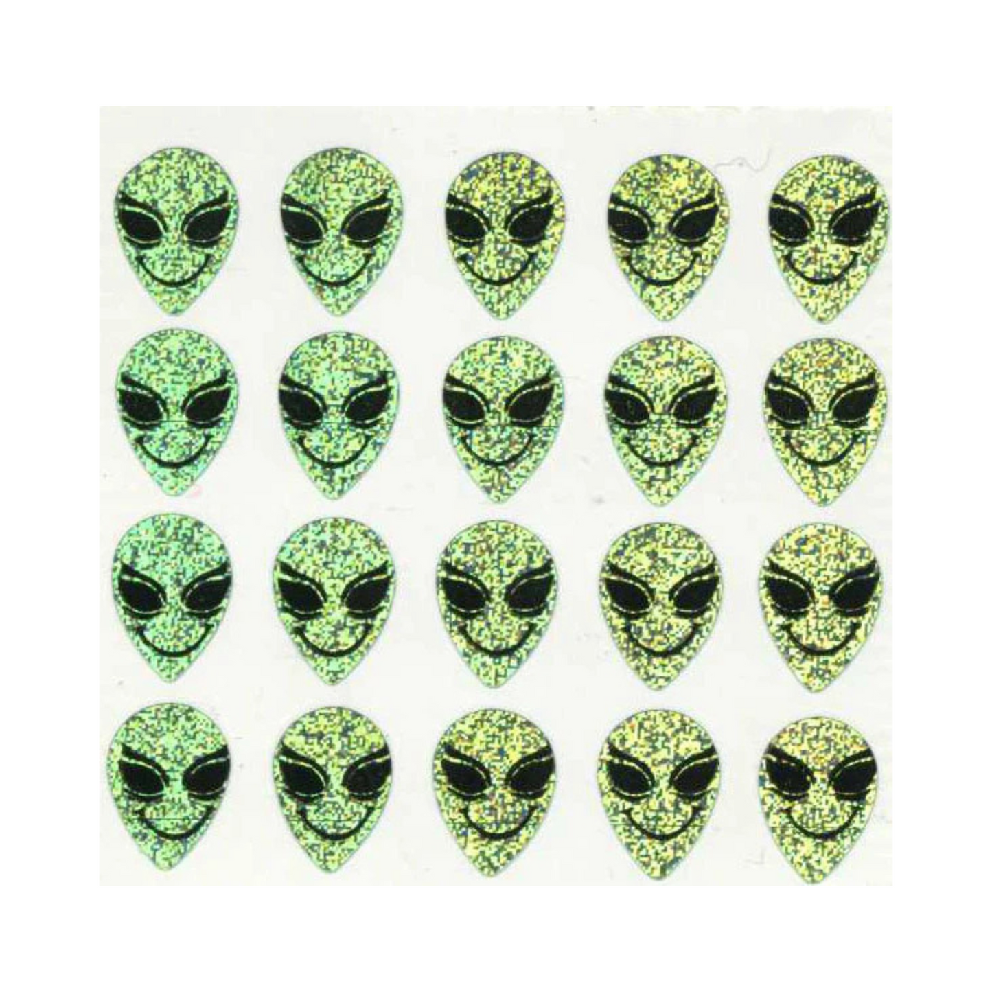 Glitter Alien Stickers