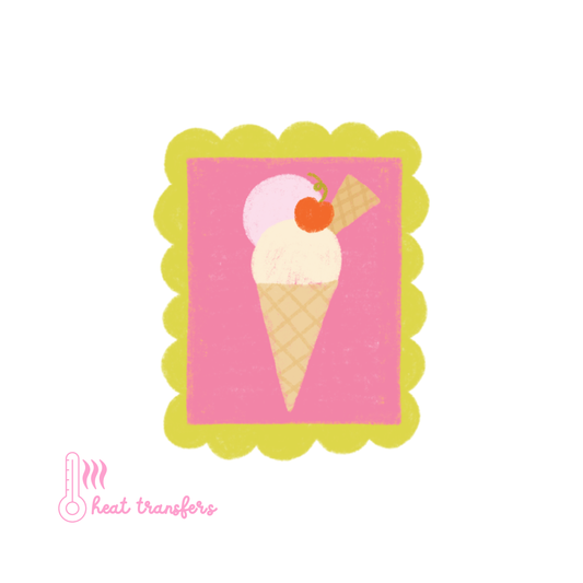Ice Cream Stamp Heat Transfer